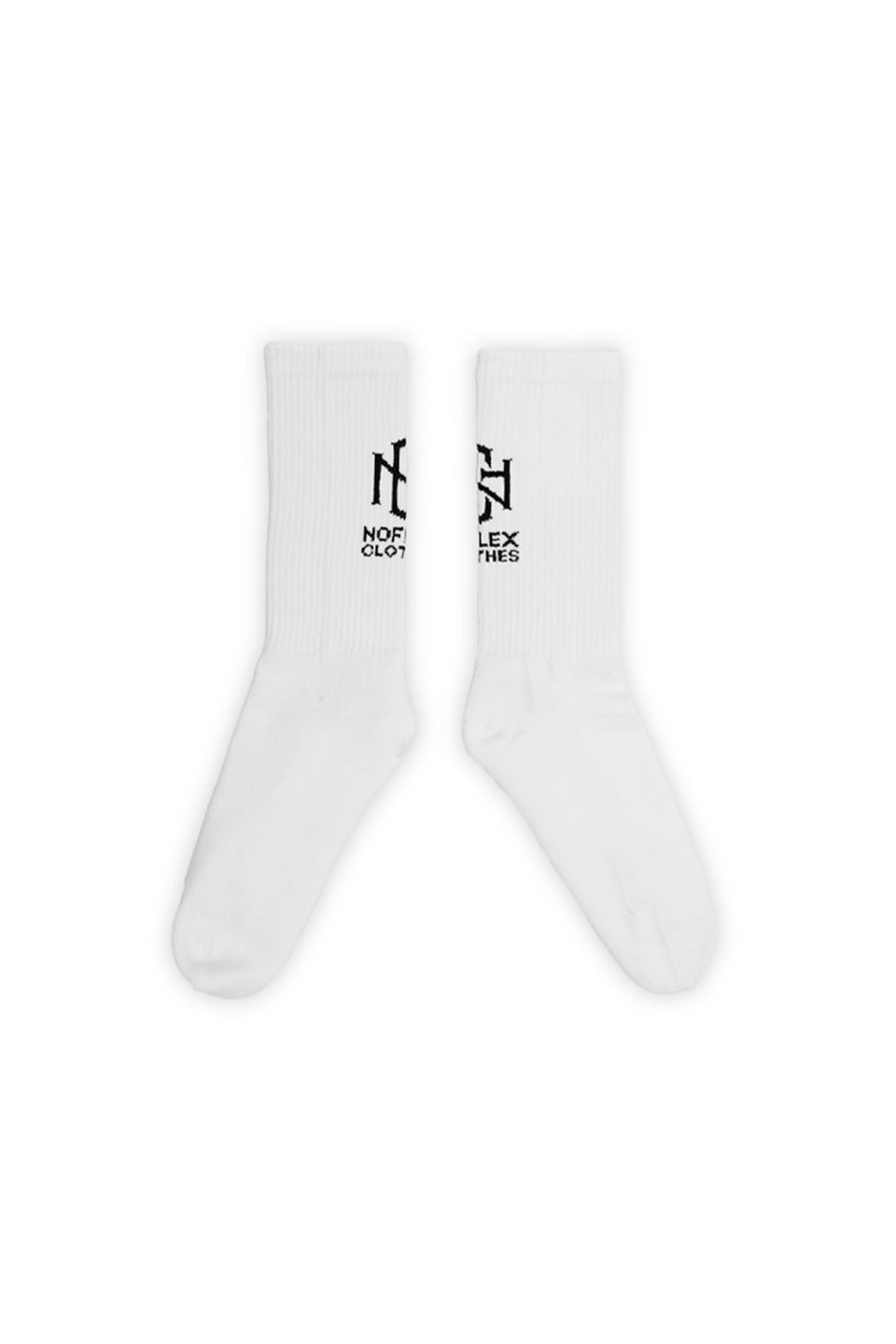 1st LOGO BACK WEAVING SOCKS WHITE