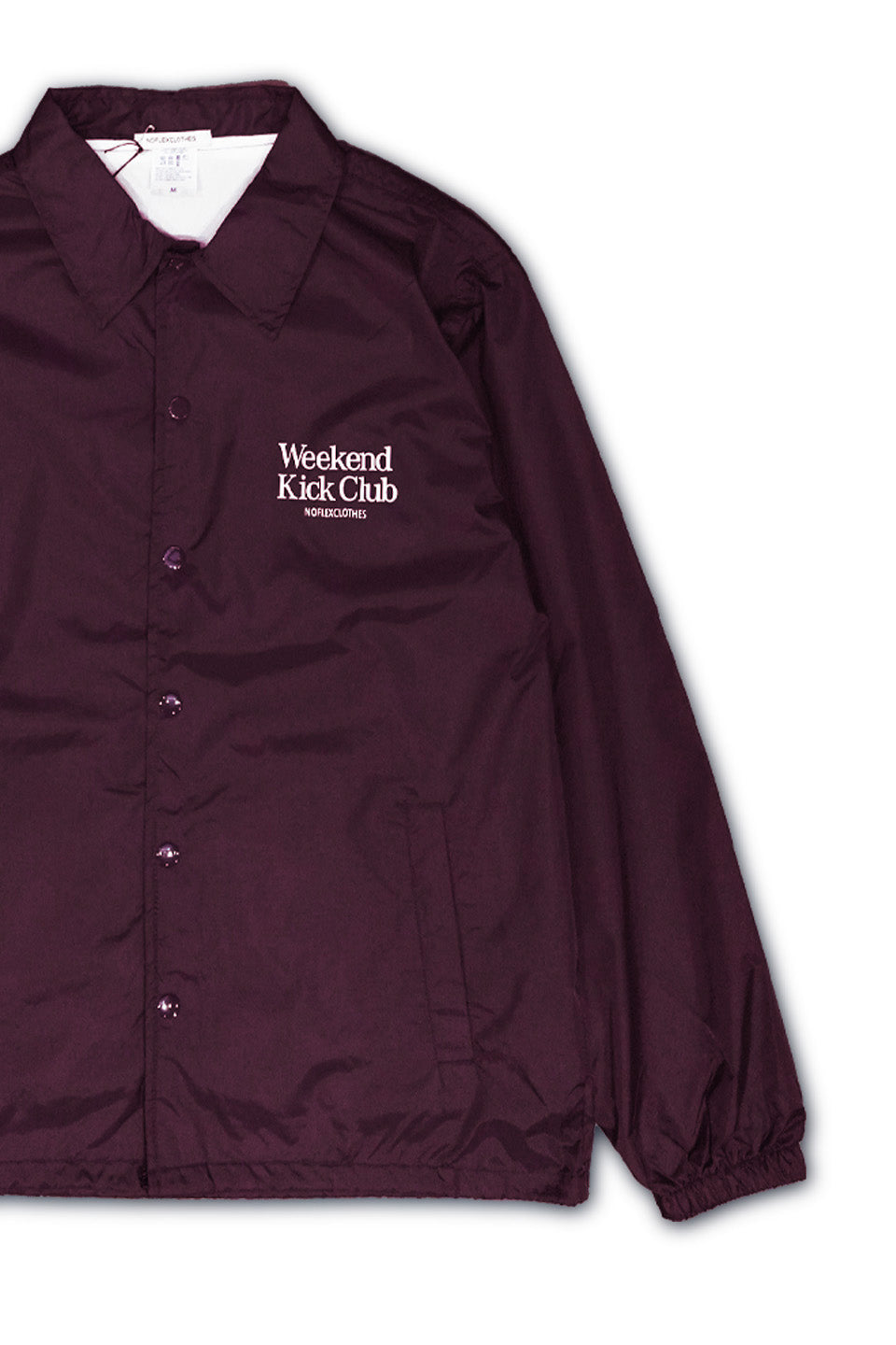 WKC NYLON COACH JACKET BURGUNDY