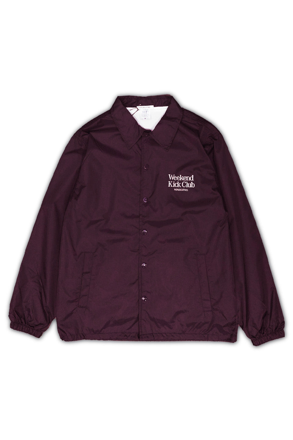 WKC NYLON COACH JACKET BURGUNDY