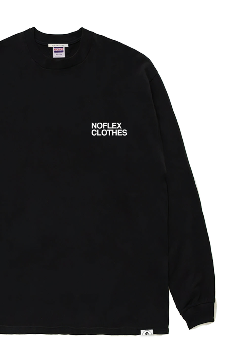 CURSIVE GRAPHIC PRINT L/S TEE BLACK