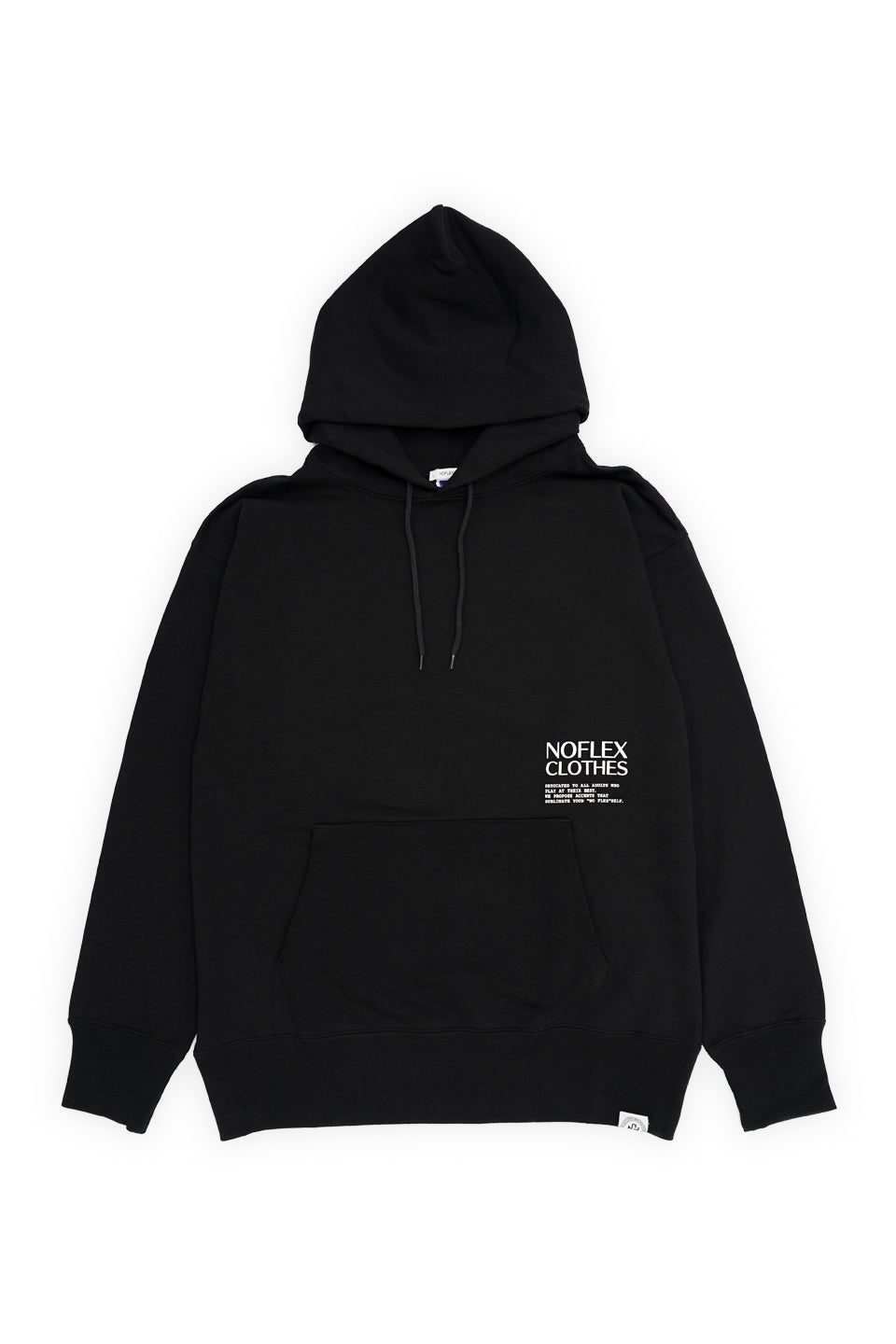 PRINT PULLOVER HOODY BLACK