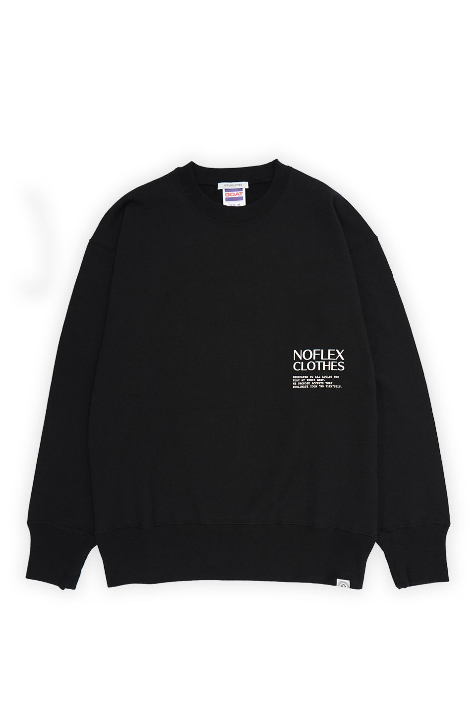 PRINT CREW SWEAT BLACK