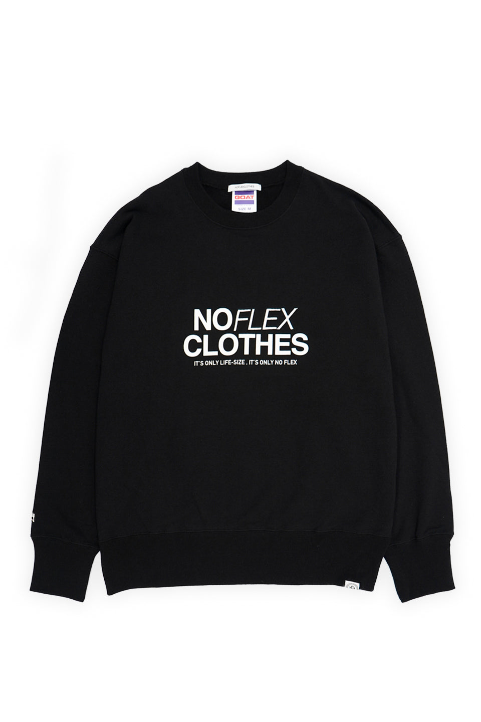 PRINT&EMBROIDERY CREW SWEAT BLACK