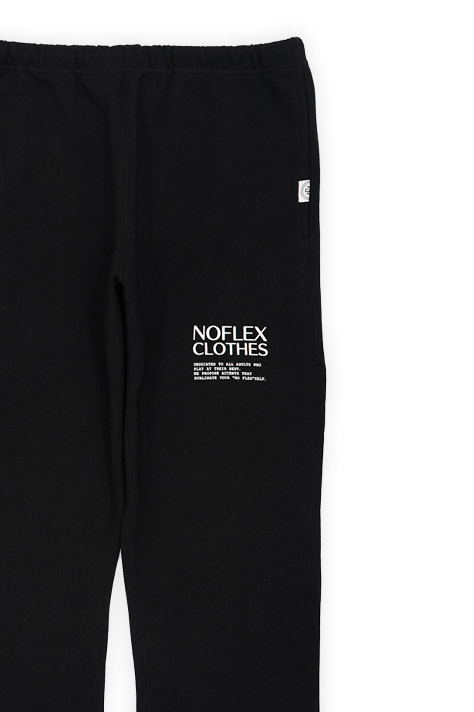 PRINT RIB SWEAT PANTS BLACK