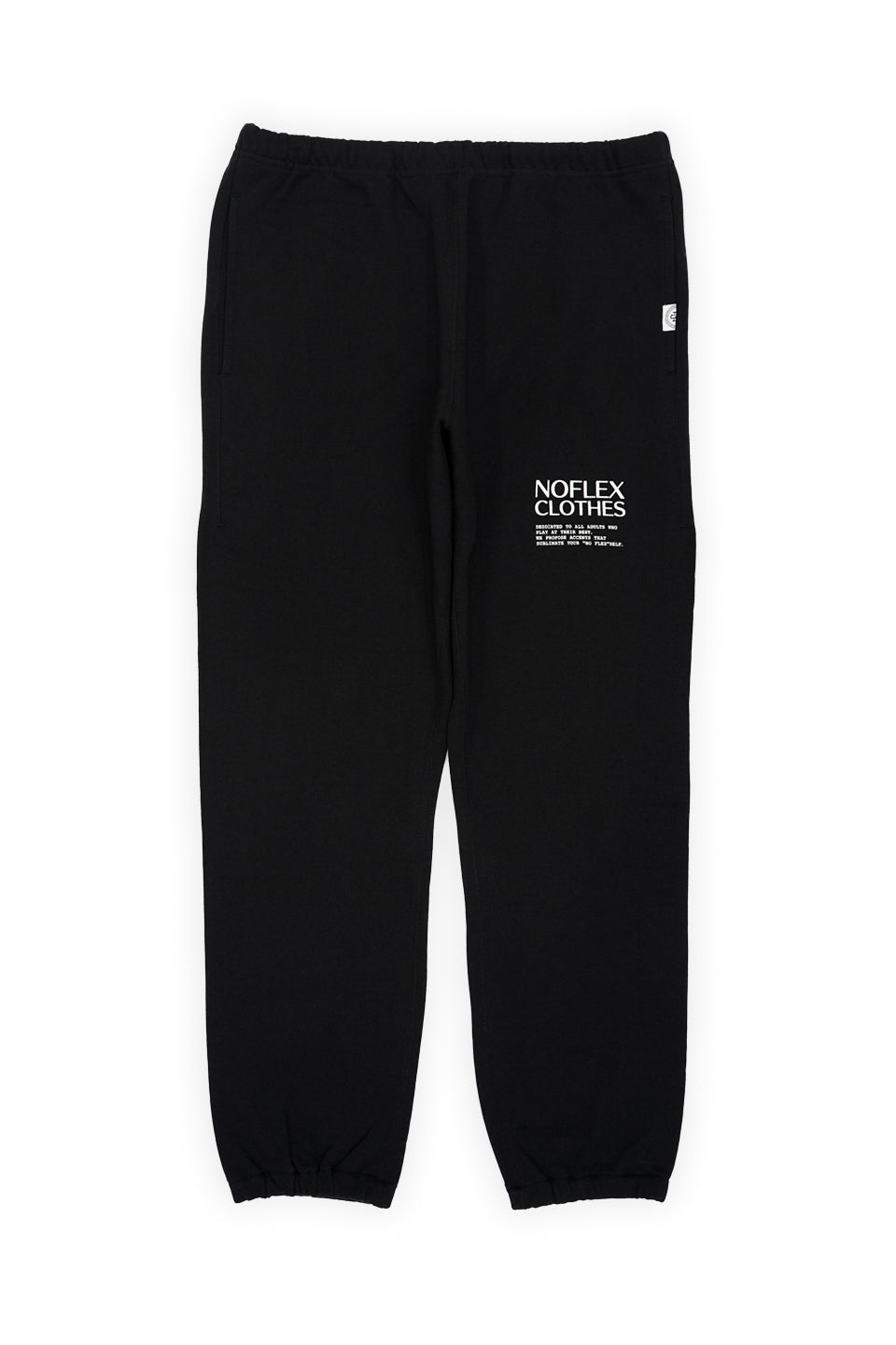 PRINT RIB SWEAT PANTS BLACK